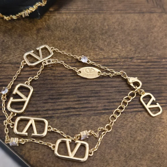 Valentino Gold Necklace and Bracelet Set - Picture 11 of 13